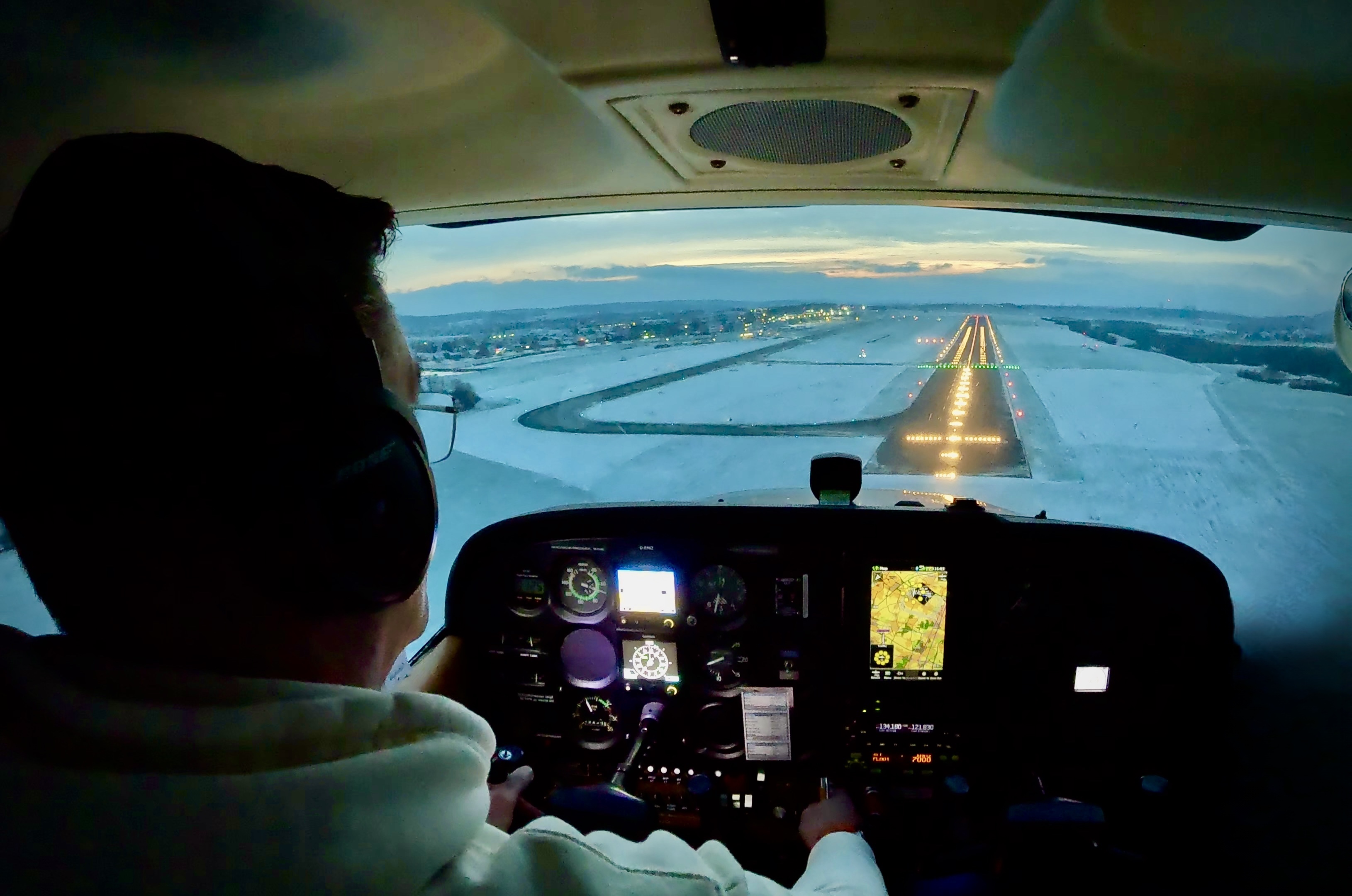 Landing in Snow